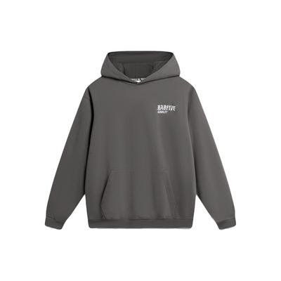 Li Ning X Mister Cartoon Collaboration Badfive Series Letter Pattern Embroidered Hoodie Unisex Hoodies Graphite-Gray AWDTB97-1