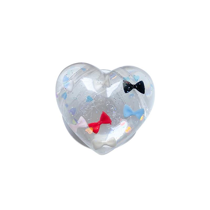 Xiaoqing Fresh Wind Japanese Transparent Love Mobile Phone Holder Back Sticker Airbag Retractable Desktop Watching Drama Artifact Female