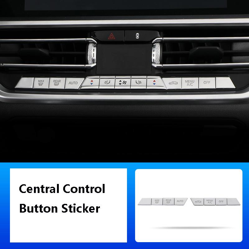 Car Steering Wheel Unlock headlight Buttons frame Covers Stickers Trim for BMW 3 series G20 G28  lnterior Auto