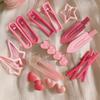 Pink Dopamine Hair Clip: Y2K Seamless Round Hairpin - Cute Small Side Clip for Women’s Bangs