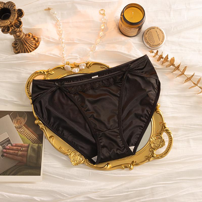 Satin Sexy Damen Hüftspitzen-Slips - Reine Baumwolle, Bequem & Atmungsaktiv Nahtlose Shorts