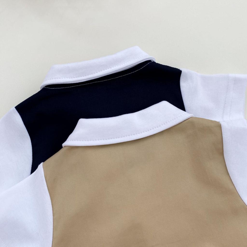 Body Estivo Unisex da Piccolo Gentiluomo per Bambino: Tuta con Cappuccio Stile Coreano con Cravatta a Fiocco, Puro Cotone Classe A
