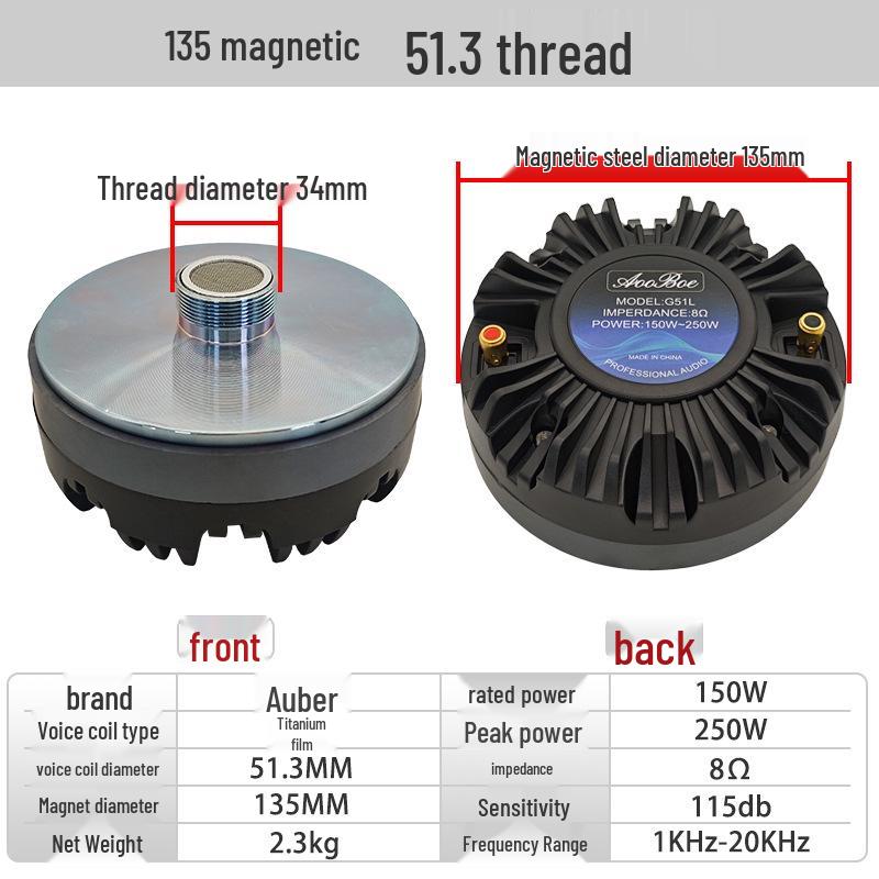 Dual Magnet 3-4" Round Tweeter Bookshelf Speaker, 4-8 Ohm, with Car Card Holder, Ideal for KTV.