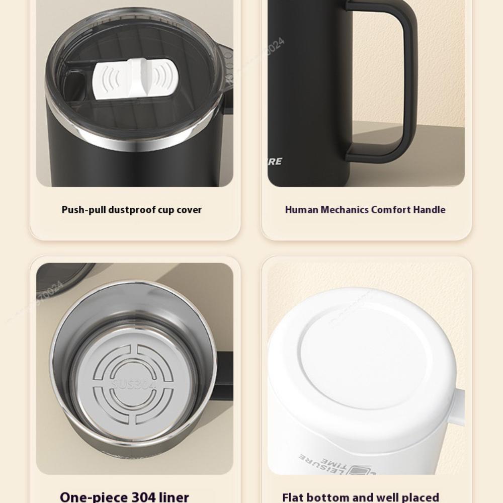 304 Stainless Steel Double-Wall Insulated Creative Simple Travel Mug with Lid Ideal for Tea and Beverages Durable Stylish Design