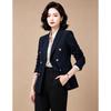 EST+II Women's Slim Fit Double-Breasted Peak Lapel Blazer