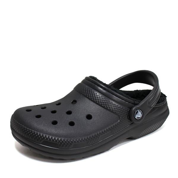 Crocs Unisex Classic Lined Clog Winter Slippers Black 203591 060