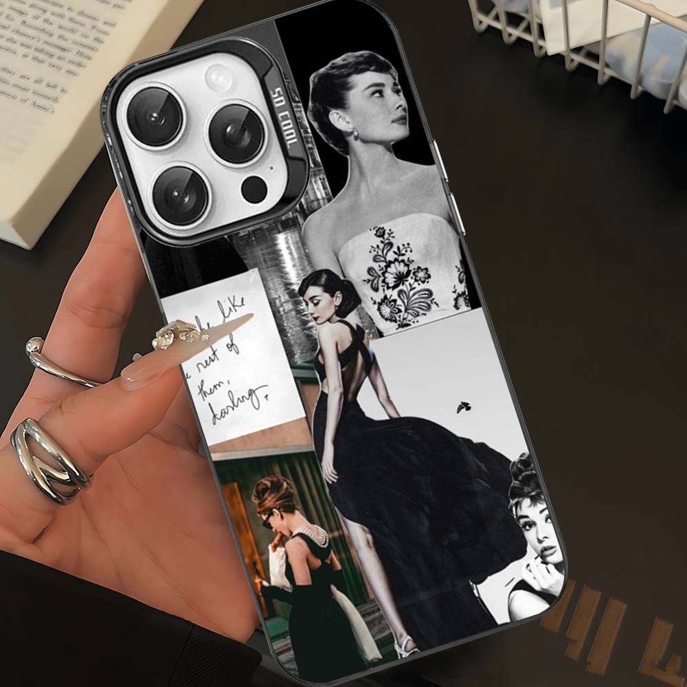 

Actress A-Audrey H-Hepburn Phone Case For IPhone 16 15 14 13 12 11 17 Pro MAX Plus Pro Matte Shockproof Cover iPhone 14