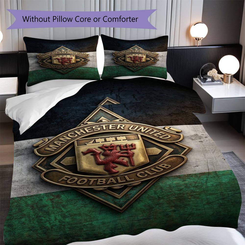 Manchester Legacy Bedding (1 * duvet cover + 2 * pillowcase, without core) 2D Flat Christmas birthday gift Duvet cover and pillowcase Bedding set