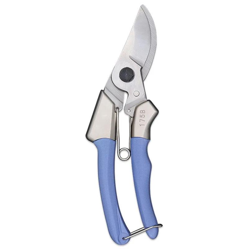

High Carbon Steel Strong Tree Branch Cutter PP Texture Antiskid Handle Garden Pruning Shears Plant Scissors With Safety Latch синий