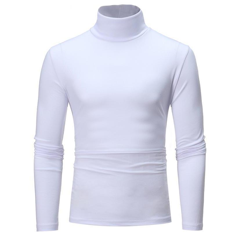 Thermal Underwear Tops Men Winter Clothes Thermal Shirt Autumn Men's Winter Tights High Neck Thin Slim Fit Long Sleeve T-shirt