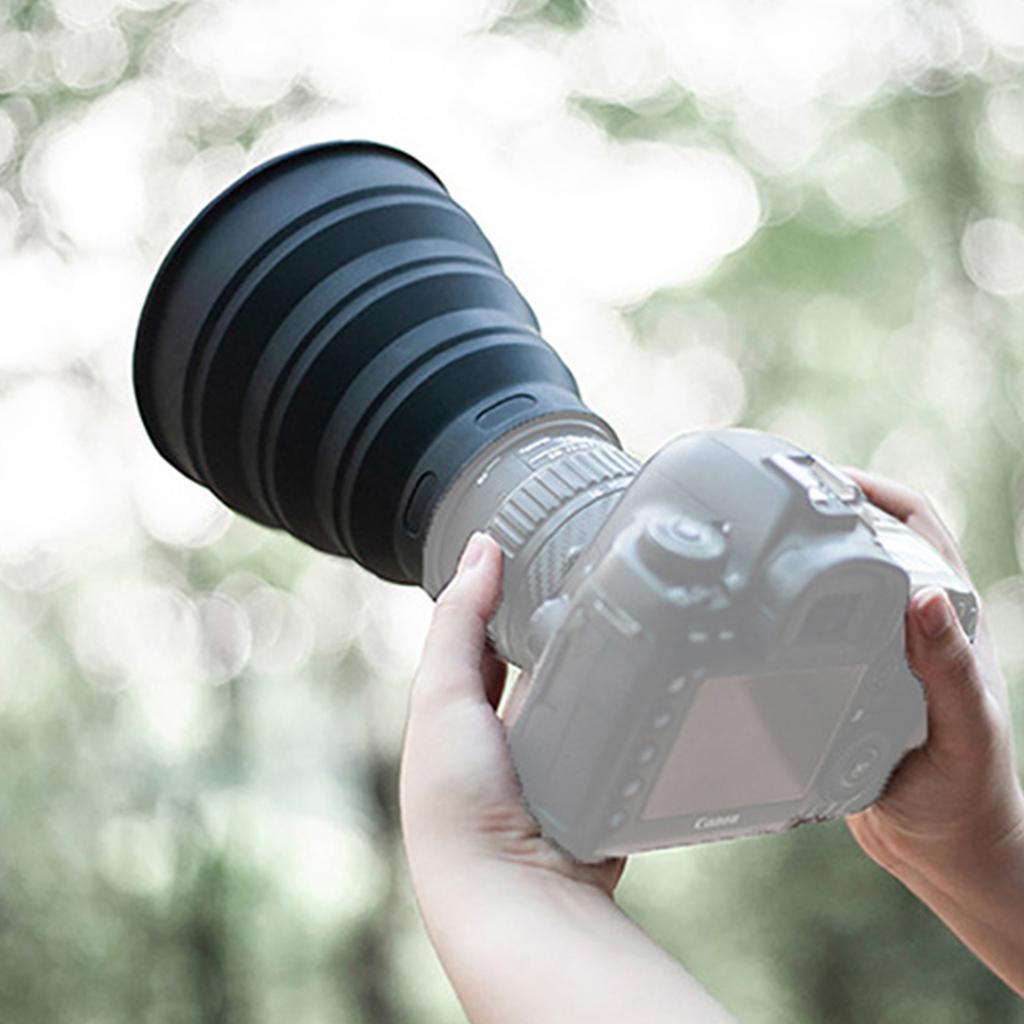 Flexible Silikon-Streulichtblende für Objektive mit 53-72 mm / 72-112 mm zur Reduzierung von Streulicht und Verbesserung der Fotoqualität