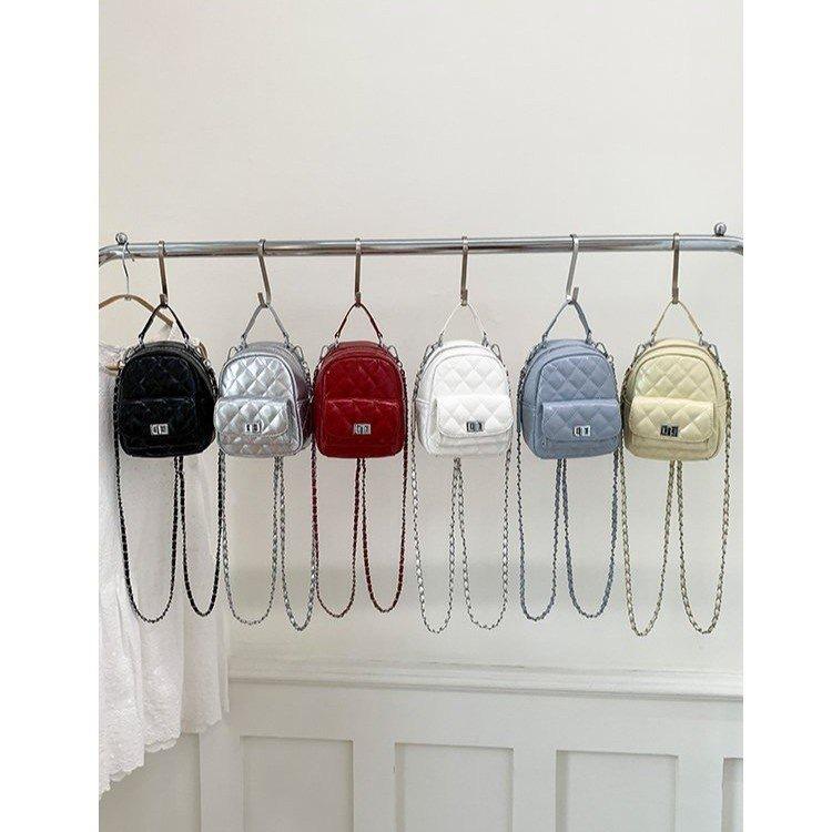 

2025 новый модный рюкзак, сумка-ведро на цепочке высокой стоимости, сумка на бриллиантовой цепочке, маленький рюкзак, сумочка one size fits all белый