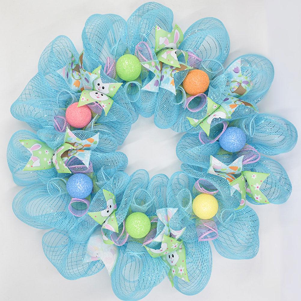 Metallic Foil Mesh Ribbon Easter Decoration Network Wreath Decorations Setting Props