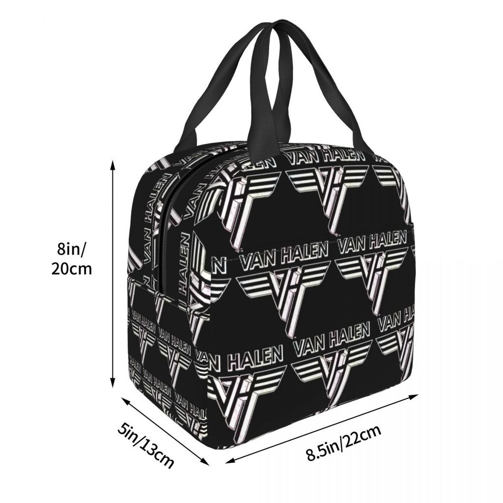 Van Halen 5150 Logo Insulated Lunch Bag for Women Office Cooler Thermal Food Box Tote Portable Lunch Boxes Container