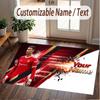 Benutzerdefinierter Teppich Cristiano Ronaldo Muster Druck Name Text Weicher Rutschfester Boden Teppich für Zuhause Innen Dekoration