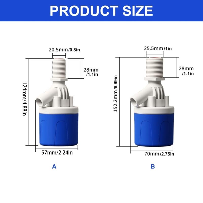 Automatic Water Level Control Valves Float Ball Valves Leak Proof Design with Silicone Seal Quick Fixing for Water Tank