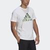 Adidas Logo Print Sports Crew Neck T-Shirt Men Tops White GL3700
