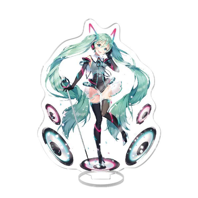 Anime Acrylic Stand Double Sided Artwork  Hatsune Miku Sakura Miku School Campus Figure Merchandise Otaku Collection