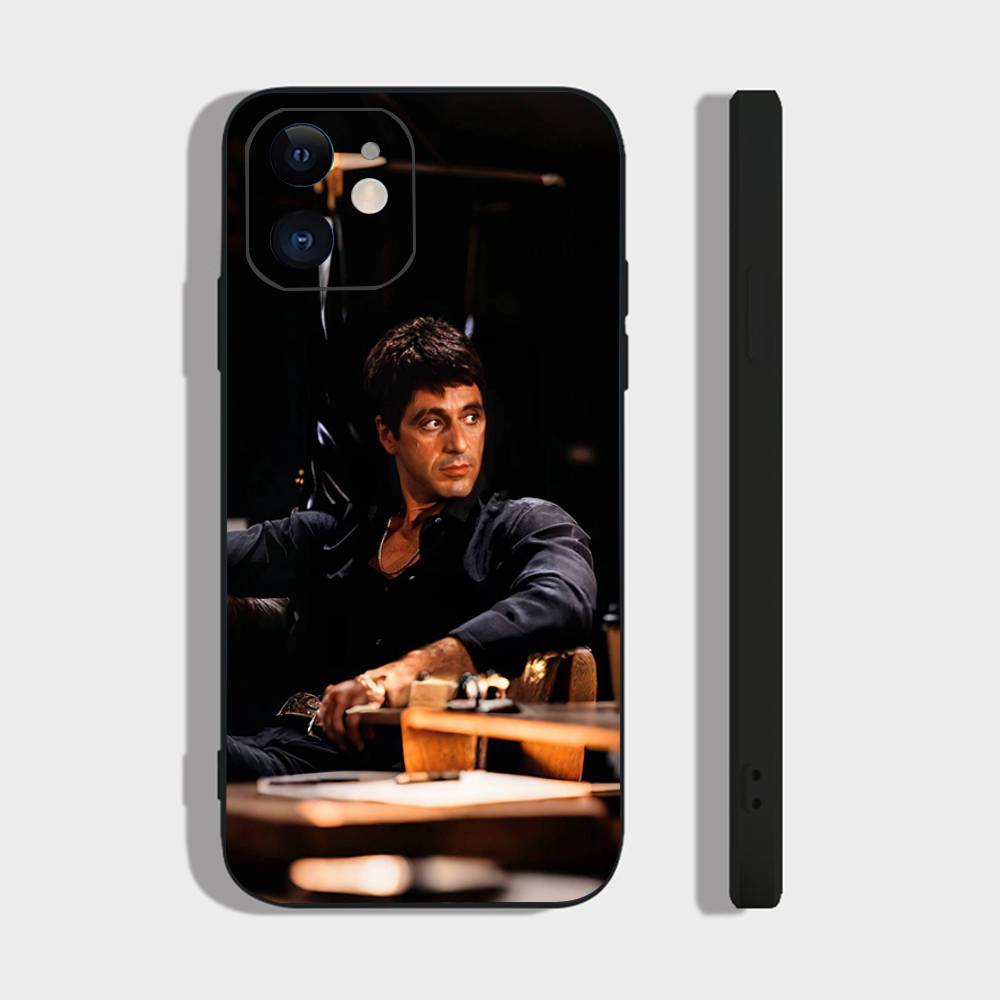 Classic S-Scarface Film Tony Phone Case For IPhone 17 Air 16 15 14 13 Pro Max 11 12 Black Silicone Cover