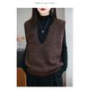 French Style V Neck Sequin Sleeveless Knit Vest Women Casual Layering Top