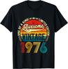 49th Birthday Gifts For Unisex Unisex 49 Years Old Vintage 1976 Tshirt Graphic Custom Printed Short Sleeve Shirts Unisex Clothing