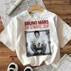 Bruno Mars T-Shirt Damen Klassisches Kawaii Grafik-T-Shirt Digital Bequem Popkultur Psychedelische Grafik Bunte Oberteile