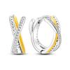 Silver Plated Hoop Earrings Moon Star Dreamcatcher Colored Zircon Fine Earring Jewelry Gift for Women