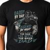 Daddy By Day Legend By Night The Man Myth Biker Dad Father Day Graphic T Shirt.