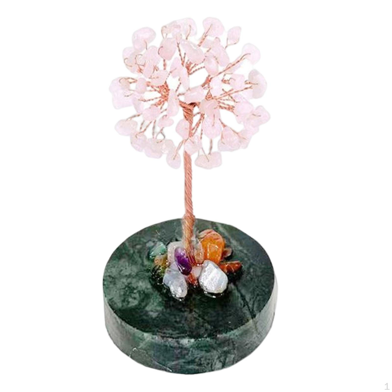 

Feng Shui Tree Ornament Decorative Desktop Landscape Handcraft Accessories Scene Layout Home Decor Pink