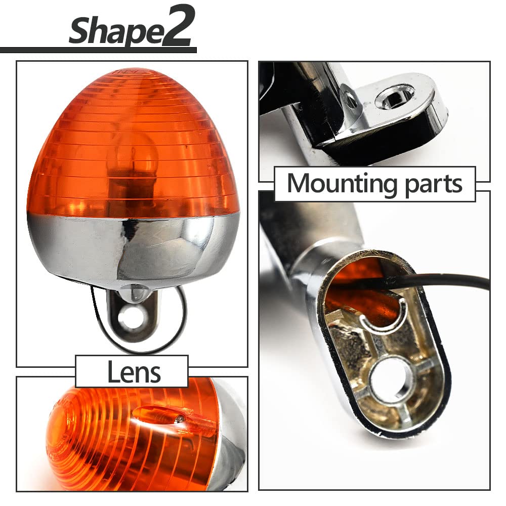 Eenden Compatibel, Sharey Compatibel, Cub Compatibel, CB50, C50, C70, Draaiknop Knipperlicht, Demekin, Knipperlicht, Tongle, Oranje Lens