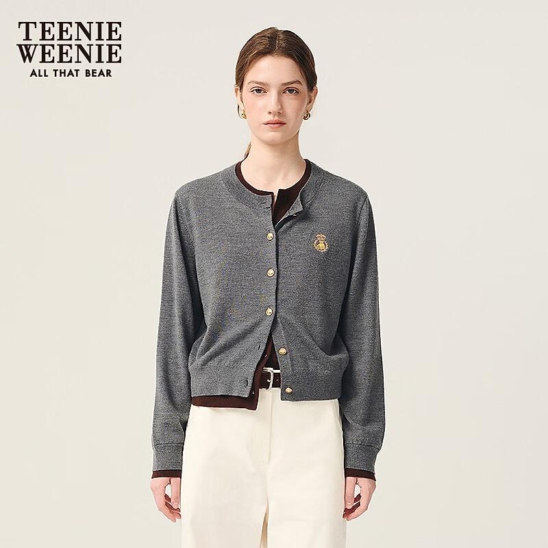 Teenie Weenie Women's Machine Washable Wool Faux Two-Piece Cardigan