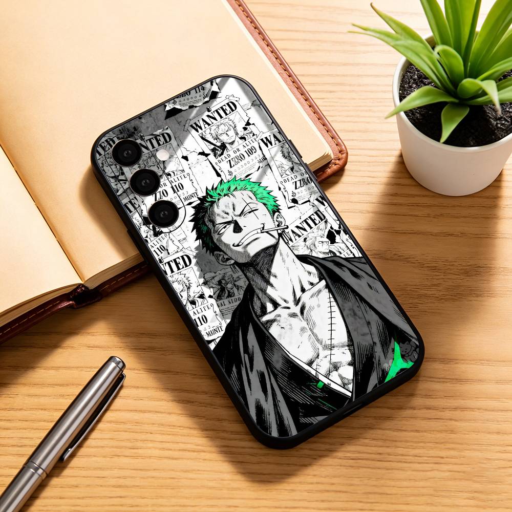 

Z-Zoro Back View One Piece Anime Phone Case For Samsung Galaxy A73,A72,A71,A70,A53,A52,A51,Soft Silicone Black Cover Samsung a30 a20