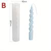 Spiral Long Pole Silicone Candle Mold DIY Geometry Round Candle Making Mould Handmade Home Decor