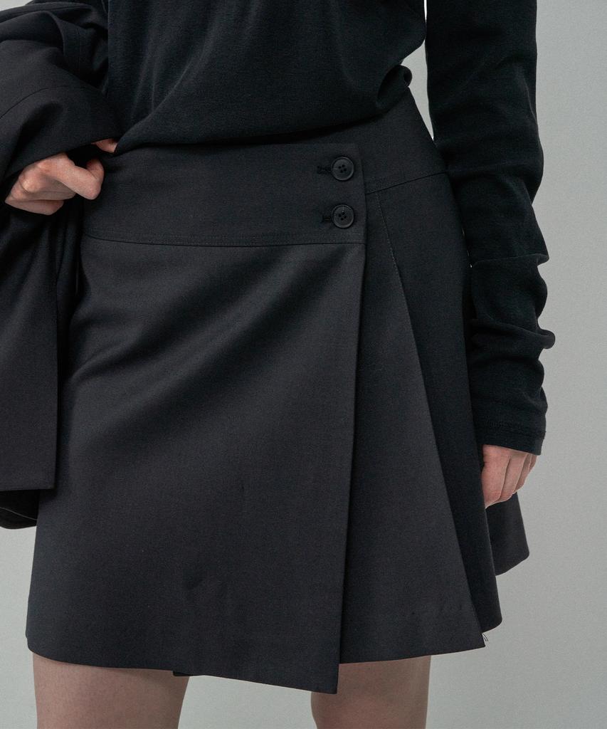 Mot Essential Wrap Skirt - Dark Gray