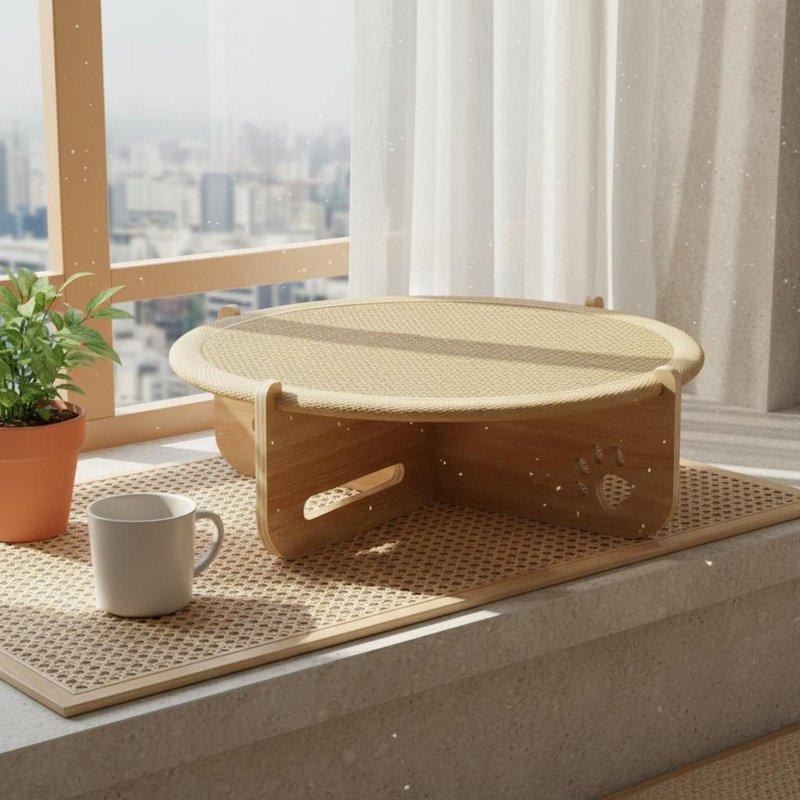 Feline Scratcher Bed Breathable Feline Hammock Bed Small Dog Sleeping Mat Scratch Resistant Wooden Frame for Summer