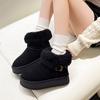 Warm Flipped Plush Thick-soled Medium Tube Snow Boots for Women To Increase Their Height In Winter 2025 New Leather Fluffy Thickened Cotton Shoes