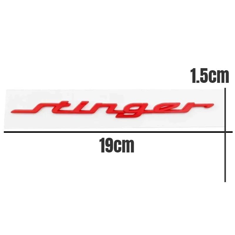 AABJD1 19CM ABS for KIA Stinger Logo 2023 2016 2017 2018 2019 2020 2021 2022 Car Rear Trunk Emblem Fender Side Badge Decals Accessories