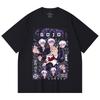 230 Gsm 100% Cotton Jujutsu Kaisen V24 Gojo Print Unisex Heavy Cotton T Shirt
