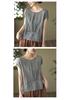 Women's Stylish Summer 2026 Solid Color Tencel Shirt - Loose Fit, Round Neck, Short Sleeves
