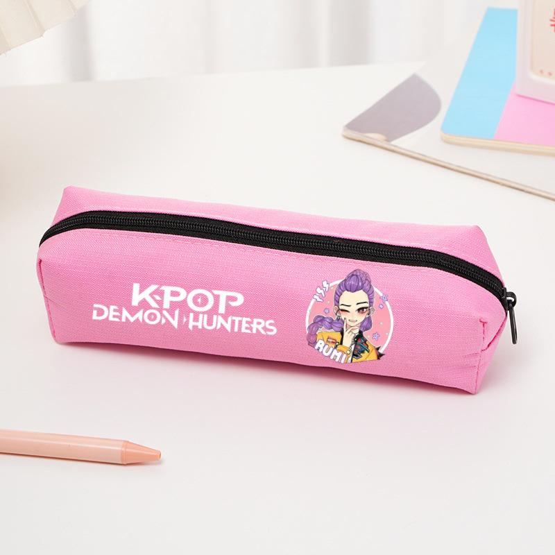 K-pop Demon Hunter Girl Group Cartoon Pencil Case - Oxford Cloth Stationery Bag for Primary Students