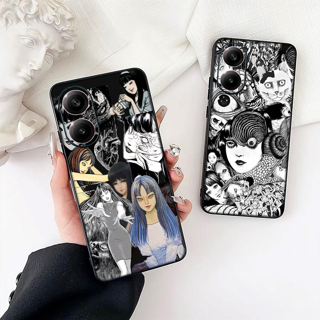 Tomie Wallpaper Junji Ito Anime Casing Cover for Apple iPhone 12 13 Mini XS 11 Pro Max 7 8 Plus XR SE 2022 SE3 + 8+ Phone Case