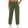 Women's Casual Button Pocket Corduroy Straight-leg Pants