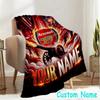Custom Name Arsenal Football Crest Flannel Blanket Seasonal Universal Blanket For Indoor/outdoor, Perfect For Bedroom Sofa birthday gifts