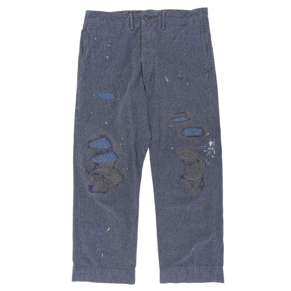 RRL Repaired Jaspe Field Chino Pants, Men's, Indigo, Size 32x30 Bottoms 32x30 IndigoUsed