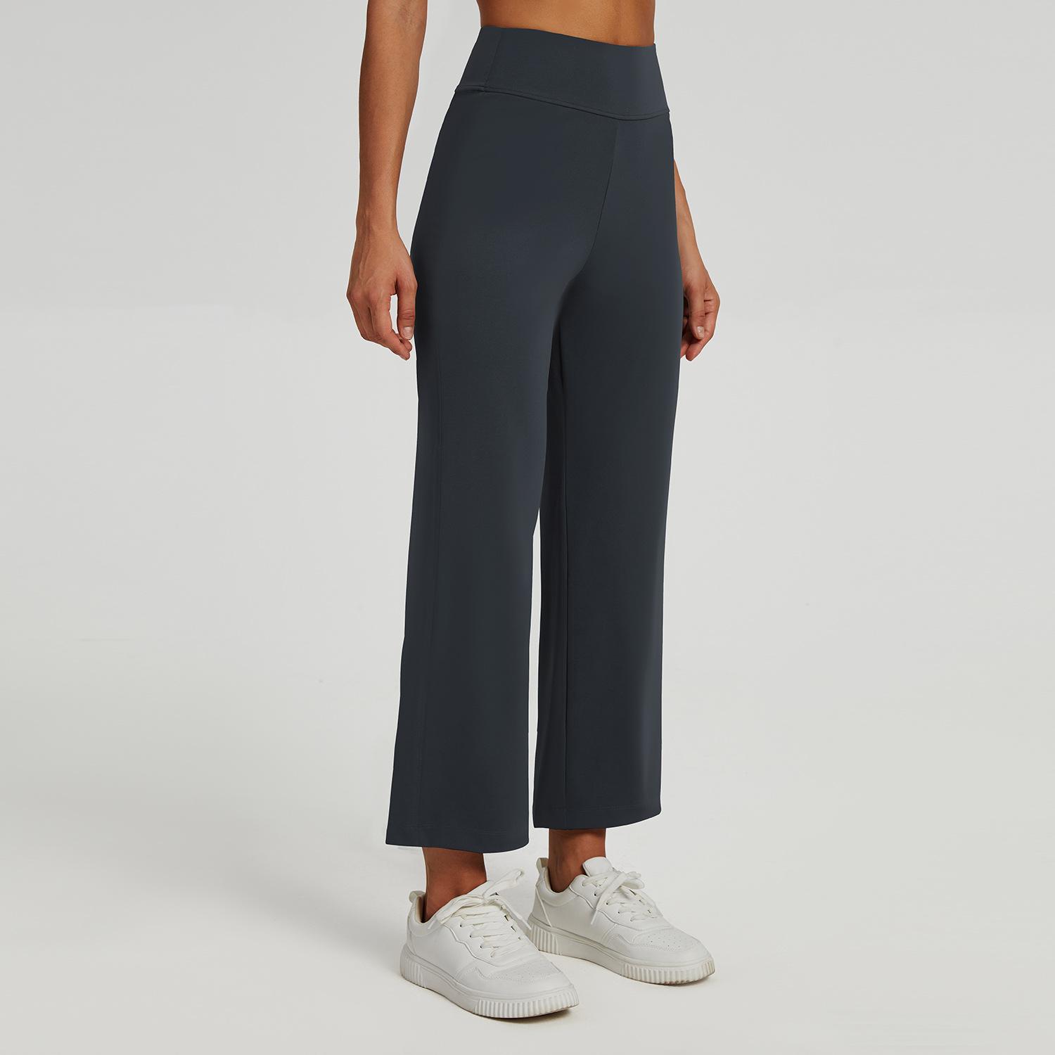 

Новые спортивные брюки прямого кроя для женщин, брюки с персиковыми бедрами с высокой посадкой, брюки для йоги, спорт и фитнес, свободные и универсальные повседневные брюки XL