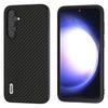 ABEEL For Samsung Galaxy S23 FE Leather Coated PC+TPU Case Carbon Fiber Texture Phone Cover