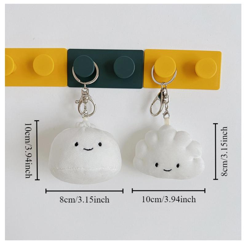 Dumpling Key Chain Pendant,Creative Cute Little Doll,Plush Toy Bag Hanging Ornament,Ordinary Key Tool