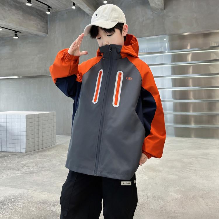 

2025 Boys Fleece-Lined 3-in-1 Windbreaker: Autumn/Winter Jacket for Medium & Large Kids 140 cm