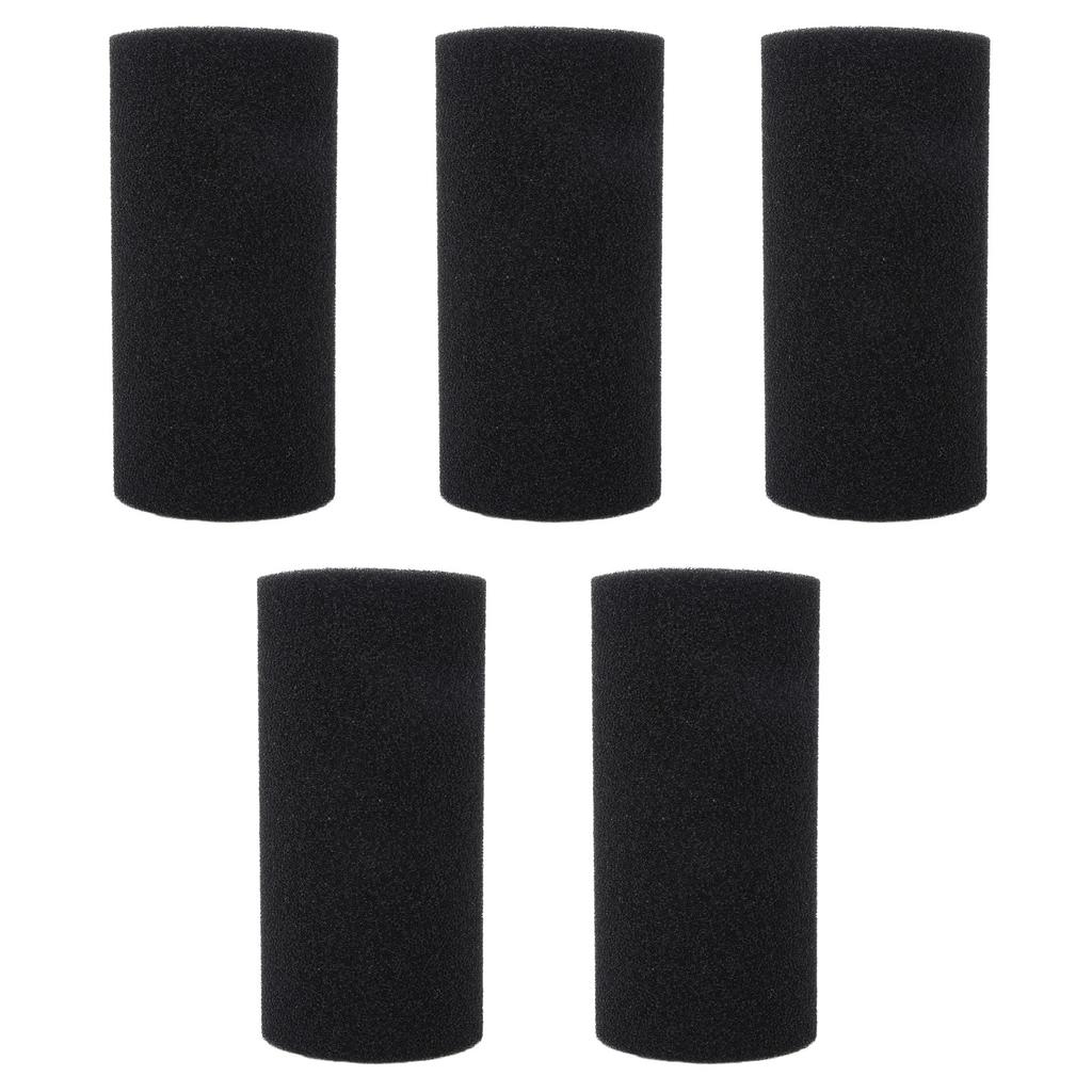 5PCS Pool Filter Sponge PU Sponge Black Reusable Washable Cylindrical Simming Pool Filter Foam for Pool Pump