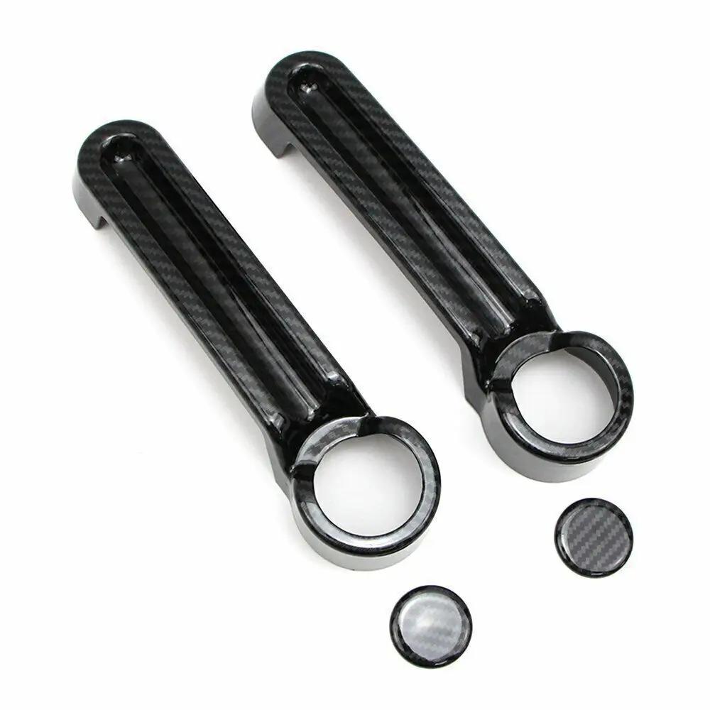 For Jeep Wrangler JK JKU 2007-2018 Liberty Dodge Nitro Car Carbon Fiber Style Exterior Door Handle Moulding Cover Trim Decor